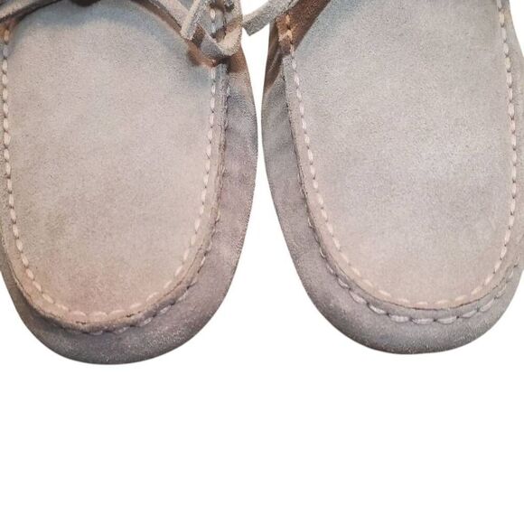 Mens Aquatalia Weatherproof Brian Gray Suede  Driving Loafers Shoes Size 8.5 - Picture 5 of 10